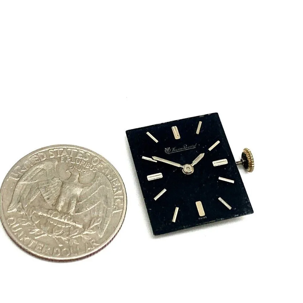 Lucien Piccard Watch Black Dial Swiss Mechanical Movement WORKS FOR REPAIR PARTS